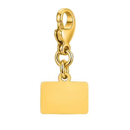 Achterkant van de Wander Flags vlagbedel, hard enamel met gouden afwerking
