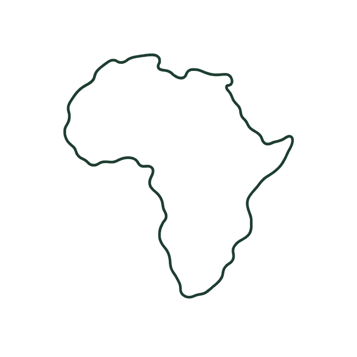 Lijnillustratie van het continent Afrika