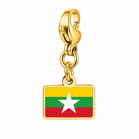 Myanmar vlagbedel, voorkant