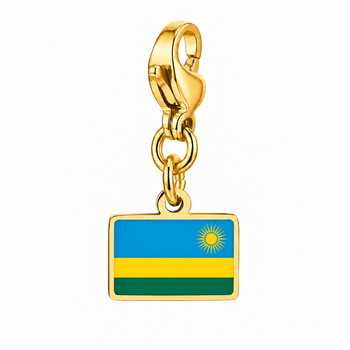 Rwanda vlagbedel, voorkant