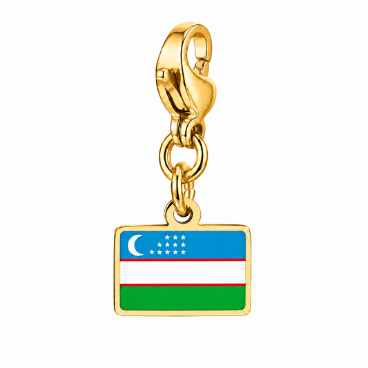 Oezbekistan vlagbedel, voorkant