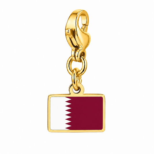 Qatar vlagbedel, voorkant