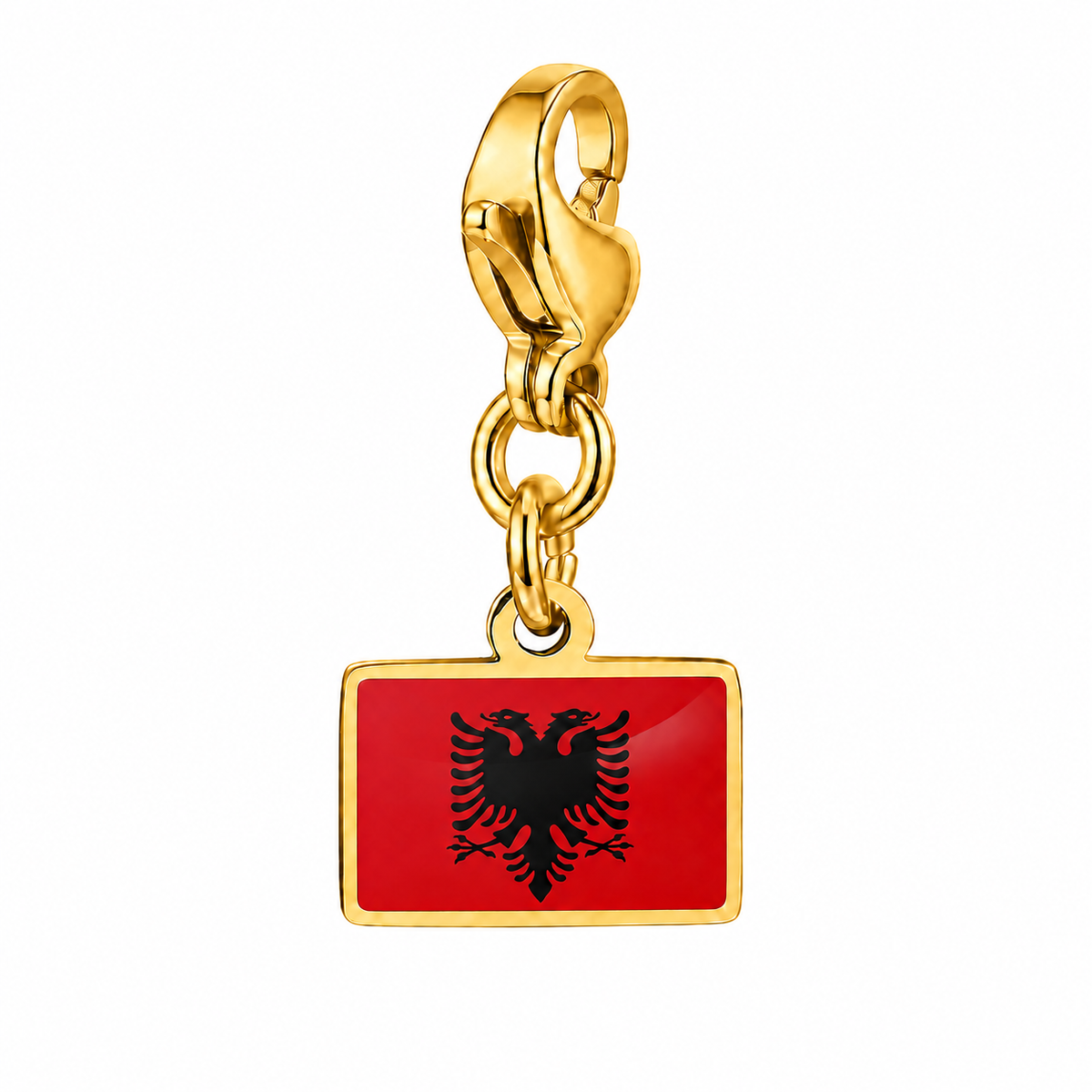 Albanië vlagbedel, voorkant