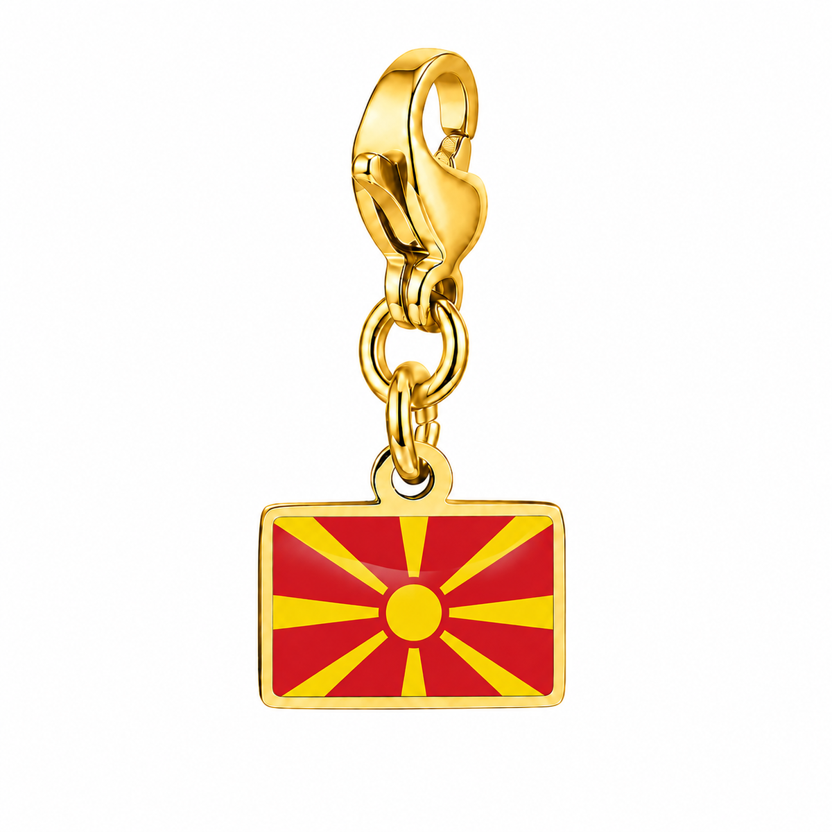 Noord-Macedonië vlagbedel, voorkant