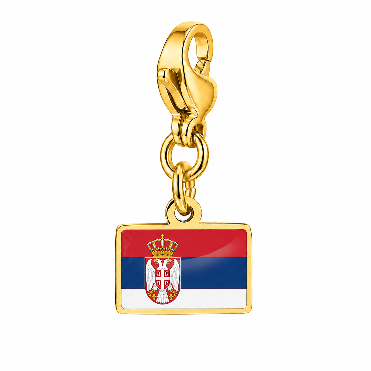 Servië vlagbedel, voorkant